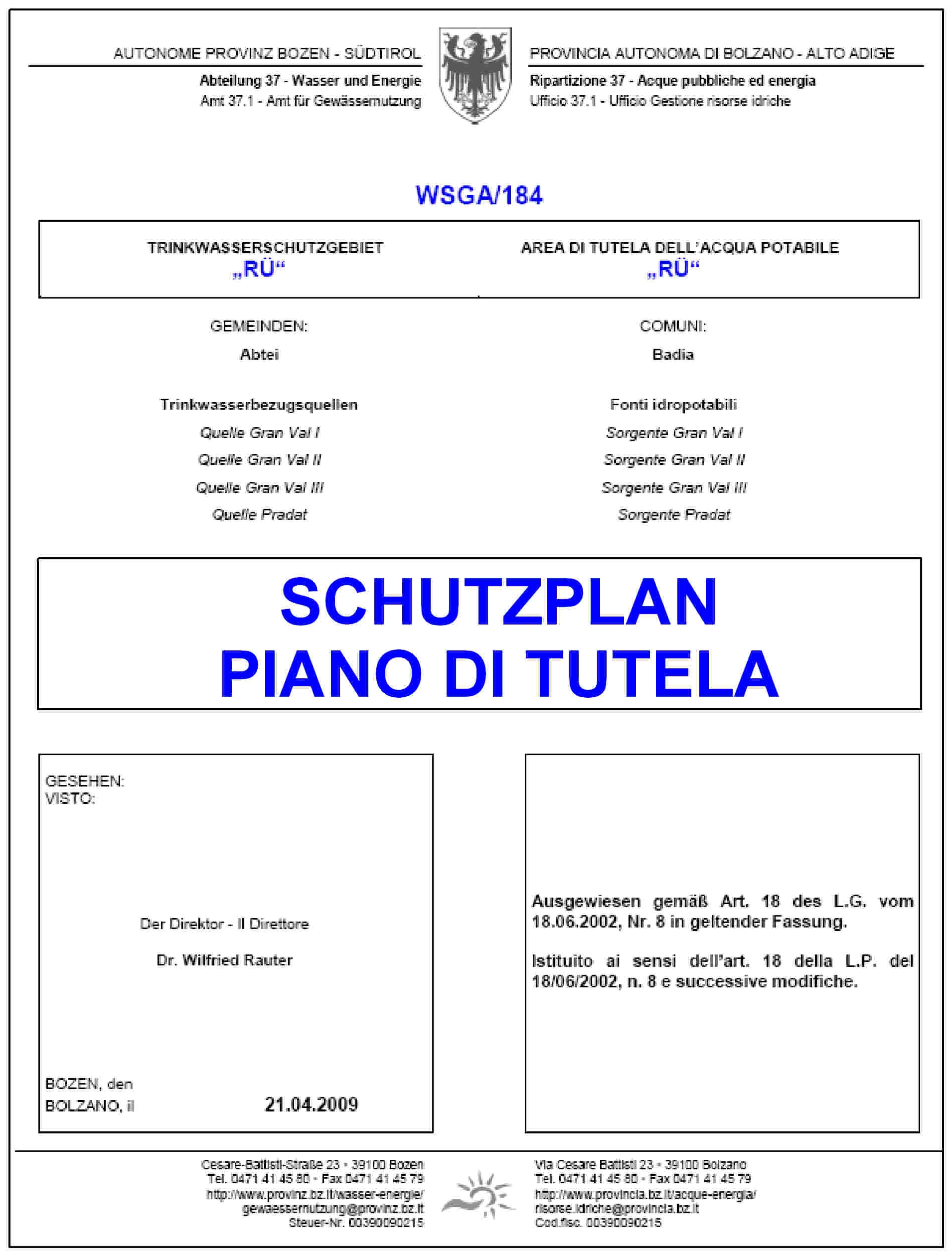 Schutzplan