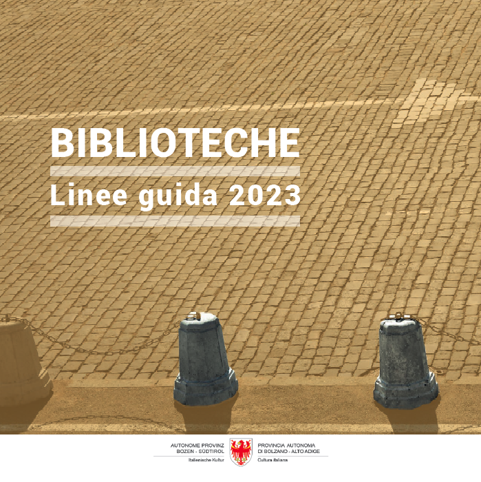 Linee Guida per lo sviluppo del sistema bibliotecario italiano 2023, copertina della pubblicazione