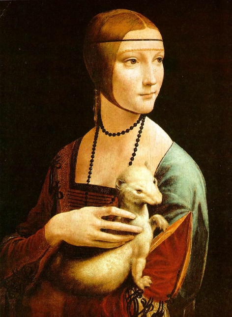 Dama con l’ermellino, Leonardo da Vinci, Czartoryski Muzeum, Cracovia