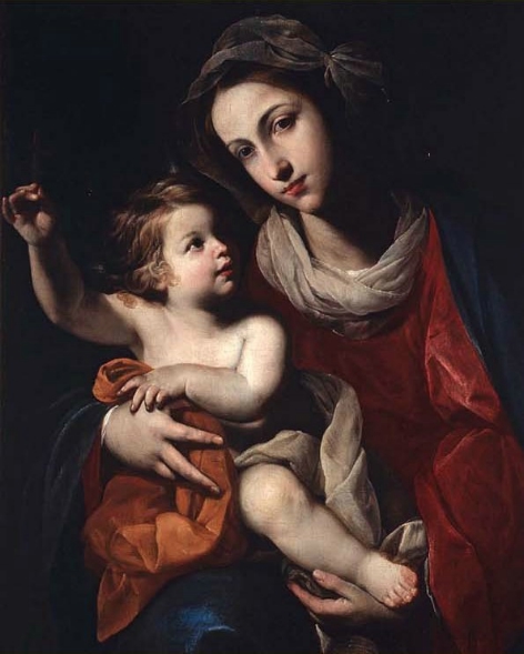 Massimo Stanzione, Madonna con bambino, Napoli, Museo di Capodimonte