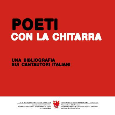 Copertina bibliografia Poeti con la chitarra - Una bibliografia sui cantautori italiani