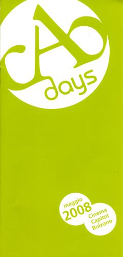 Copertina brochure Cab Days 2008