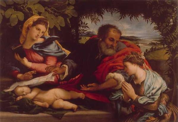 Sacra Famiglia con Santa Caterina d'Alessandria
