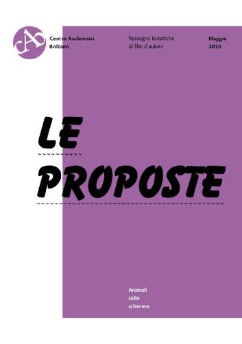 Copertina Proposte maggio 2010 Copertina Brochure