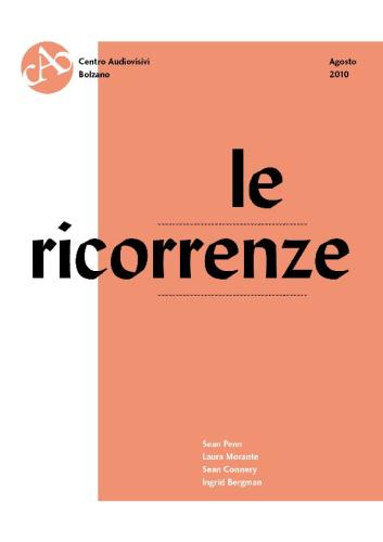 Copertina Ricorrenze agosto 2010 Copertina Brochure
