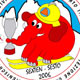 Max, la mascotte dei Campionati di sci 2006 della Protezione civile a Sesto