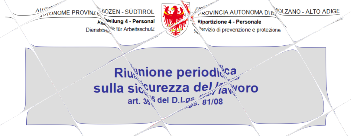 Riunioni annuali sulla sicurezza del lavoro 