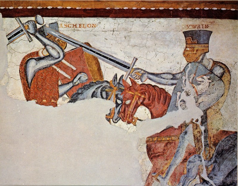 Rodengo, Castel Rodengo: affreschi del ciclo di Ywain (1210-1220)