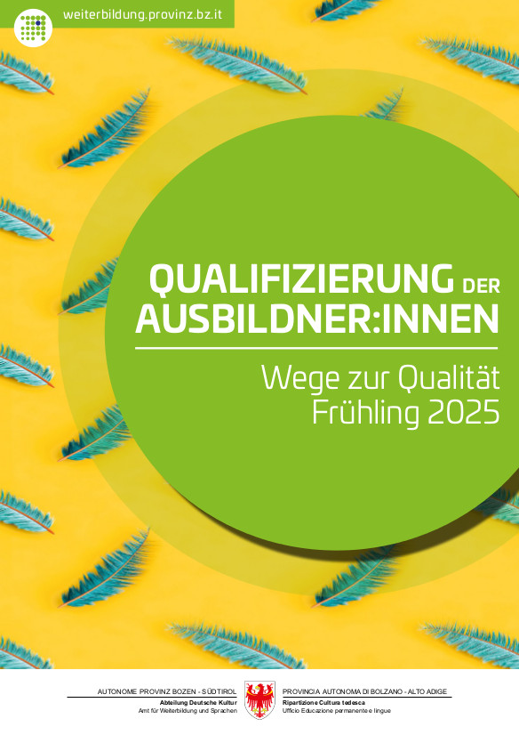 Qualifizierung der Ausbildner*innen - Frühjahrsbroschüre 2025