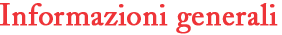 Informazioni generali