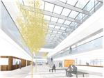 Un’immagine della "magistrale", la strada interna coperta di collegamento delle strutture del nuovo ospedale. Foto: USP/3M Engineering