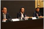 I tre assessori alla scuola nel corso della conferenza di fine anno (Foto: ASP/TL)