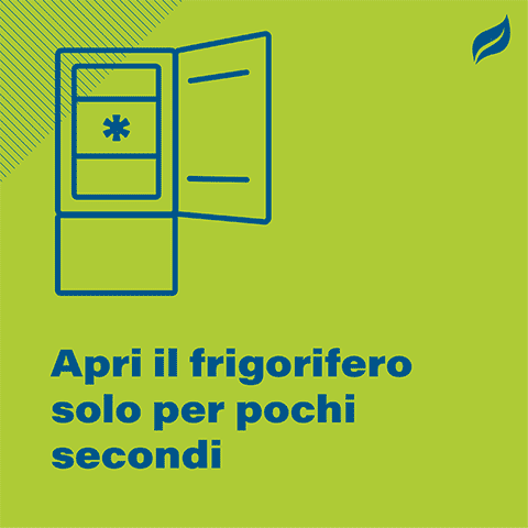 Apri il frigorifero solo per pochi secondi