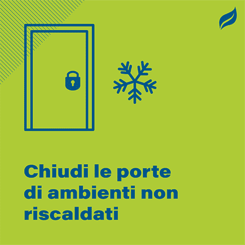 Chiudi le porte di ambienti non riscaldati