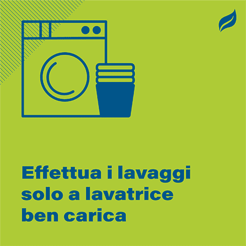 Effettua i lavaggi solo a lavatrice ben carica