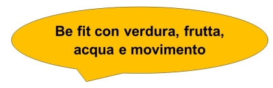 In forma con verdura, frutta, acqua e movimento