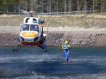 Esercitazione soccorso fluviale con elicottero