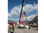 Recupero velivolo all'aeroporto di Bolzano