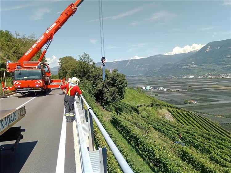 Kraneinsatz in Tramin